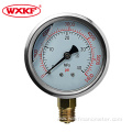 shell brass bottom connection glycerin filled pressure gauge